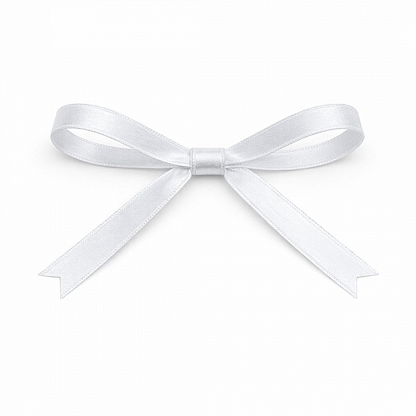 Light Silver 10mm Double Sided Satin Ribbon – 5 Metres