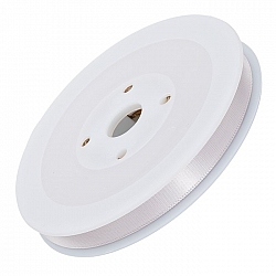 Light Silver 10mm Double Sided Satin Ribbon (25m Reel)