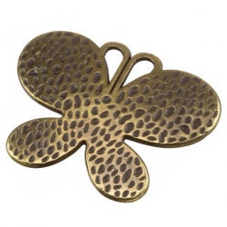 Large Antique Brass Butterfly Charm Pendant 57x56mm PK1