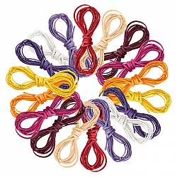 Waxed Polyester Cord 1mm Warm Tones Mix - 18x1m Lengths