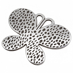 Large Antique Silver Butterfly Charm Pendants 57x56mm PK1