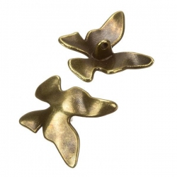 Antique Brass Butterfly Charm Pendants 17x20mm (PK2)
