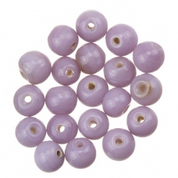 Shiny Lilac Round Glass Beads 6mm PK20