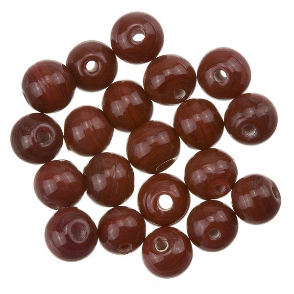 Shiny Dark Red Round Glass Bead 6mm PK20