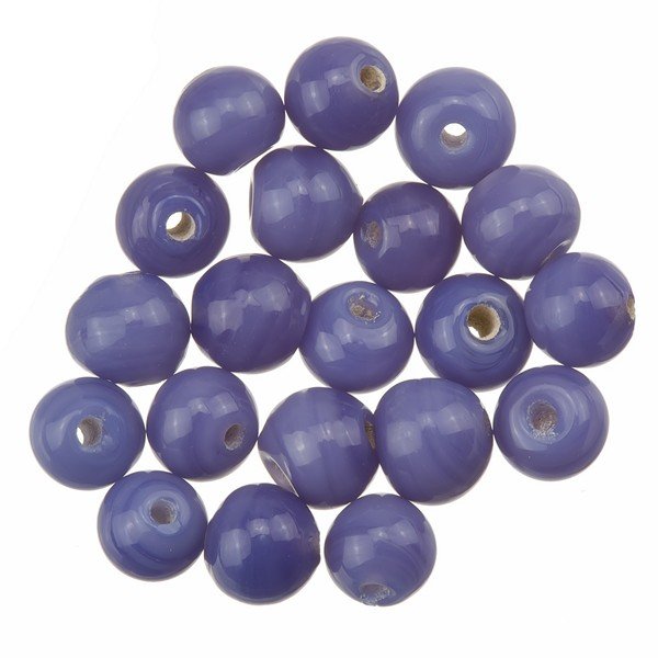 Shiny Dark Lilac Round Glass Bead 6mm PK20