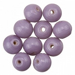 Shiny Purple Round Glass Beads 8mm PK10