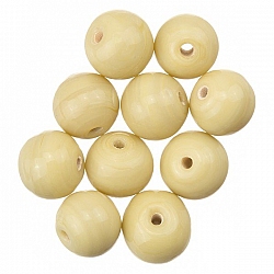 Shiny Beige Round Glass Beads 8mm PK10
