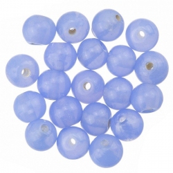 Transparent Light Blue Round Glass Beads 6mm PK20