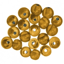 Handmade Transparent Amber Round Glass Beads 6mm (PK20)