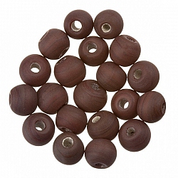 Matt Brown Round Glass Beads 6mm (PK20)