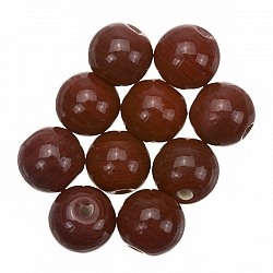 Shiny Dark Red Round Glass Beads 10mm PK10