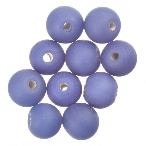 Matte Purple Round Glass Beads 10mm PK10