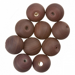 Matte Brown Round Glass Beads 10mm PK10