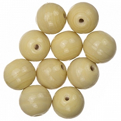 Shiny Beige Round Glass Beads 12mm PK10