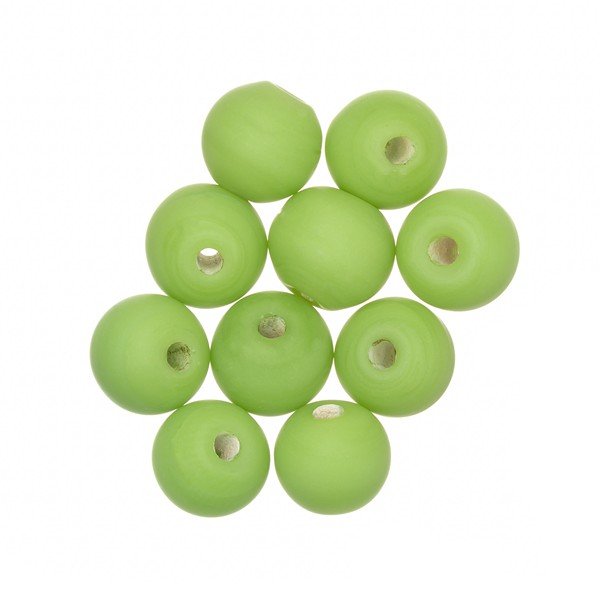 Matt Green Round Glass Beads 8mm PK10