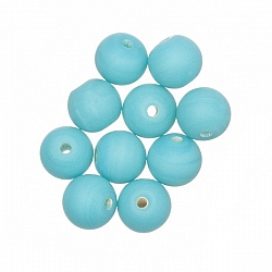 Matt Turquoise Round Glass Beads 8mm PK10