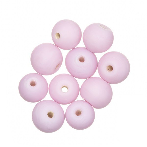 Matte Opaque Round Glass Beads Baby Pink 8mm PK10