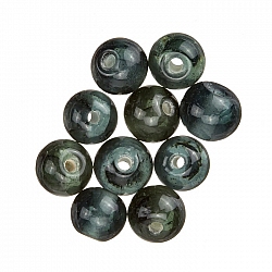 Handmade Transparent Grey Round Glass Beads 8mm (PK10)