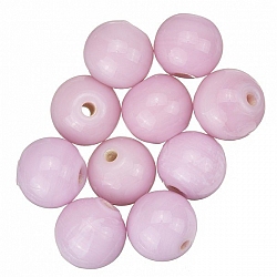 Shiny Light Pink Round Glass Beads 10mm PK10 