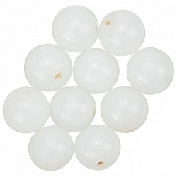 Transparent White Round Glass Beads 12mm (PK10)