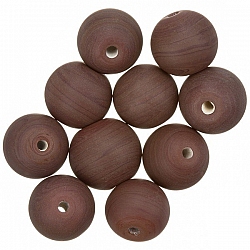 Matte Opaque Brown Round Glass Beads 12mm (PK10)