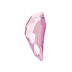 Chinese Crystal Tooth Pendant Transparent Pink 30mm PK1