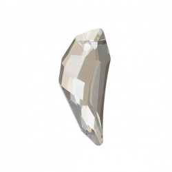 Chinese Crystal Tooth Pendant Transparent Black 30mm