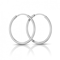 30mm Heavy Sleeper Hoop Earring Sterling Silver 925 Pack of 2