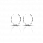 925 Sterling Silver 15mm Hoop Sleeper Earrings Pack of 2