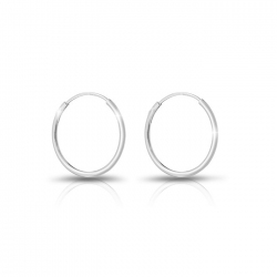 925 Sterling Silver 18mm Hoop Sleeper Earrings Pack of 2