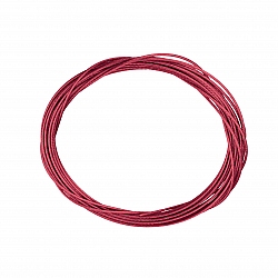 Metallic Dark Red 0.5mm Plastic Coated Beading Wire 1m