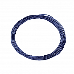 Metallic Navy Blue 0.5mm Plastic Coated Beading Wire 1m