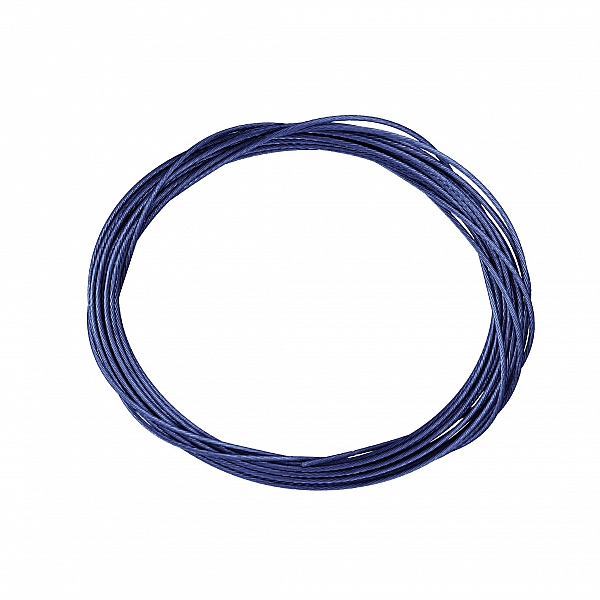 Metallic Navy Blue 0.5mm Plastic Coated Beading Wire 1m
