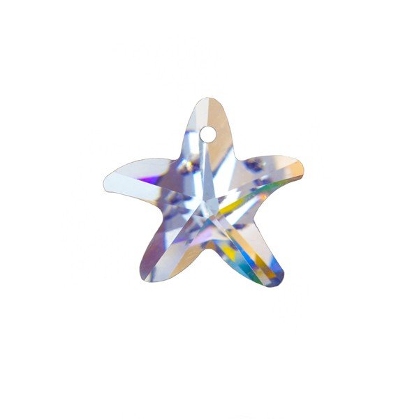 Crystal Faceted AAA 14mm Starfish Pendant Clear AB PK1
