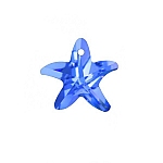 Crystal Faceted AAA Quality Blue Starfish Pendant 14mm