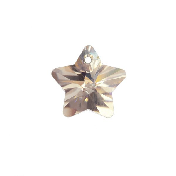 Crystal Faceted Smoky Quartz Star Pendant (13.5mm)