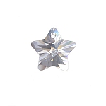 Crystal Faceted AAA Quality Clear Star Pendant 13.5mm