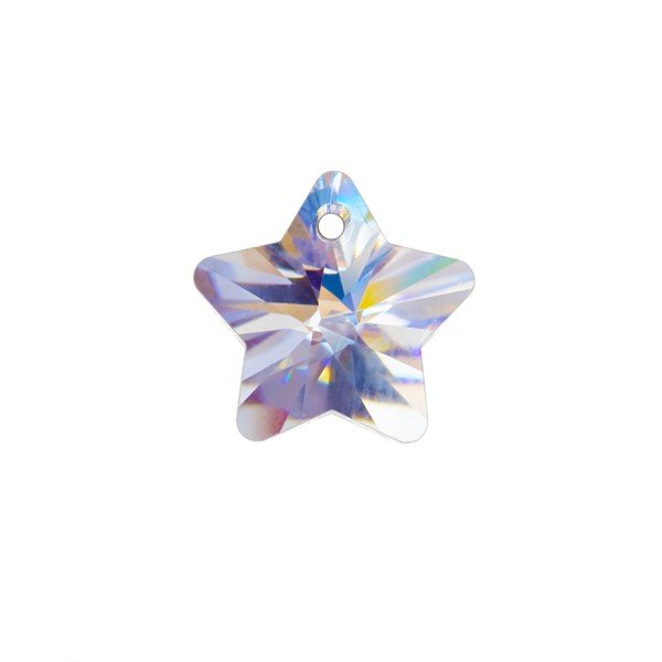 Crystal Faceted AAA Quality Clear AB Star Pendant 13.5mm