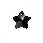 Crystal Faceted AAA Quality Black Star Pendant 13.5mm