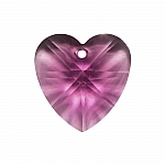 Crystal Faceted AAA Quality Purple Heart Pendant 18x9mm