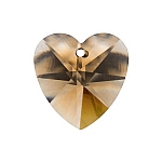 Crystal Faceted AAA Smoky Quartz Heart Pendant 18x9mm 