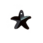Crystal Faceted AAA Quality Black Starfish Pendant 14mm