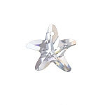 Crystal Faceted AAA Quality Clear Starfish Pendant 14x6mm 