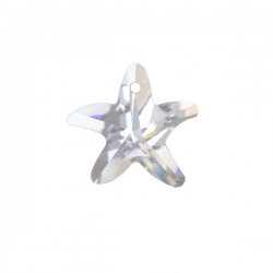 Crystal Faceted AAA Quality Clear Starfish Pendant 14x6mm 