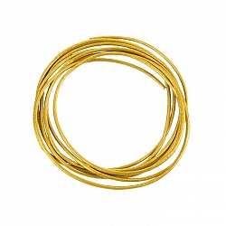 Round 1mm Leather Cord Shiny Finish (Antique Gold) - 1m