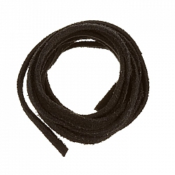 Black Flat Suede Leather Cord 1m Rough Finish 3.5x1.5mm