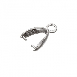 Pear Shape Pendant Pinch Bail 925 Sterling Silver 14mm