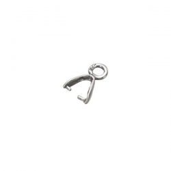 Pear Shaped Pendant Pinch Bail 925 Sterling Silver 10mm