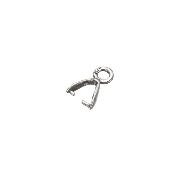 Pear Shaped Pendant Pinch Bail 925 Sterling Silver 10mm