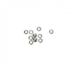 Sterling Silver Round Crimp Beads 2mm (1mm Hole) PK10